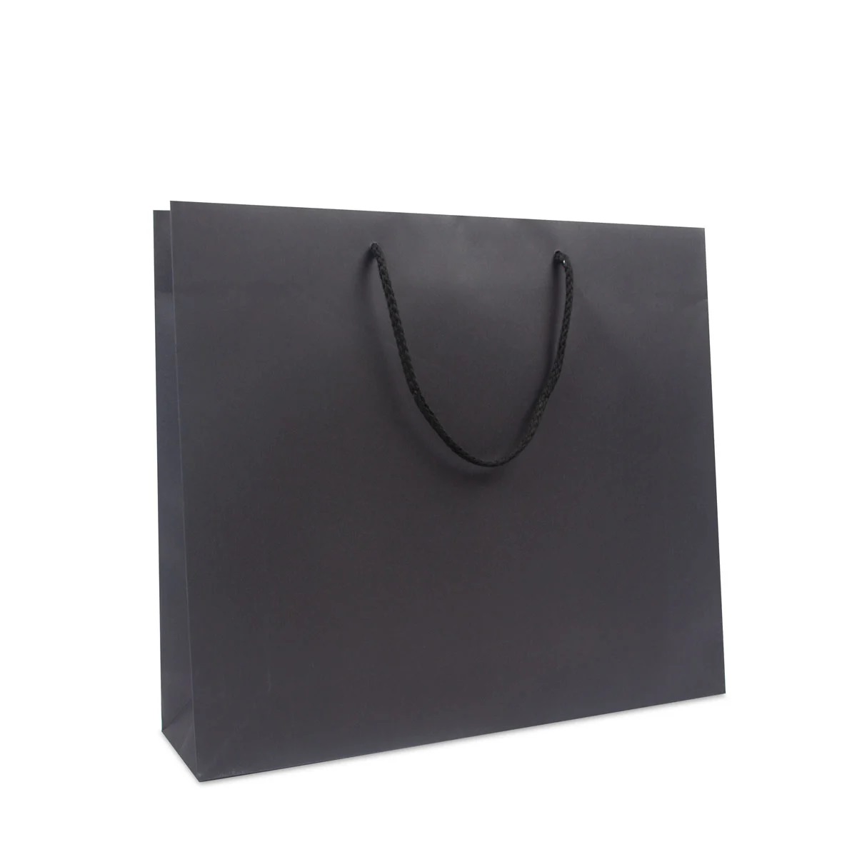 25 sacs luxe noir pelliculé mat 30+10x25 cm